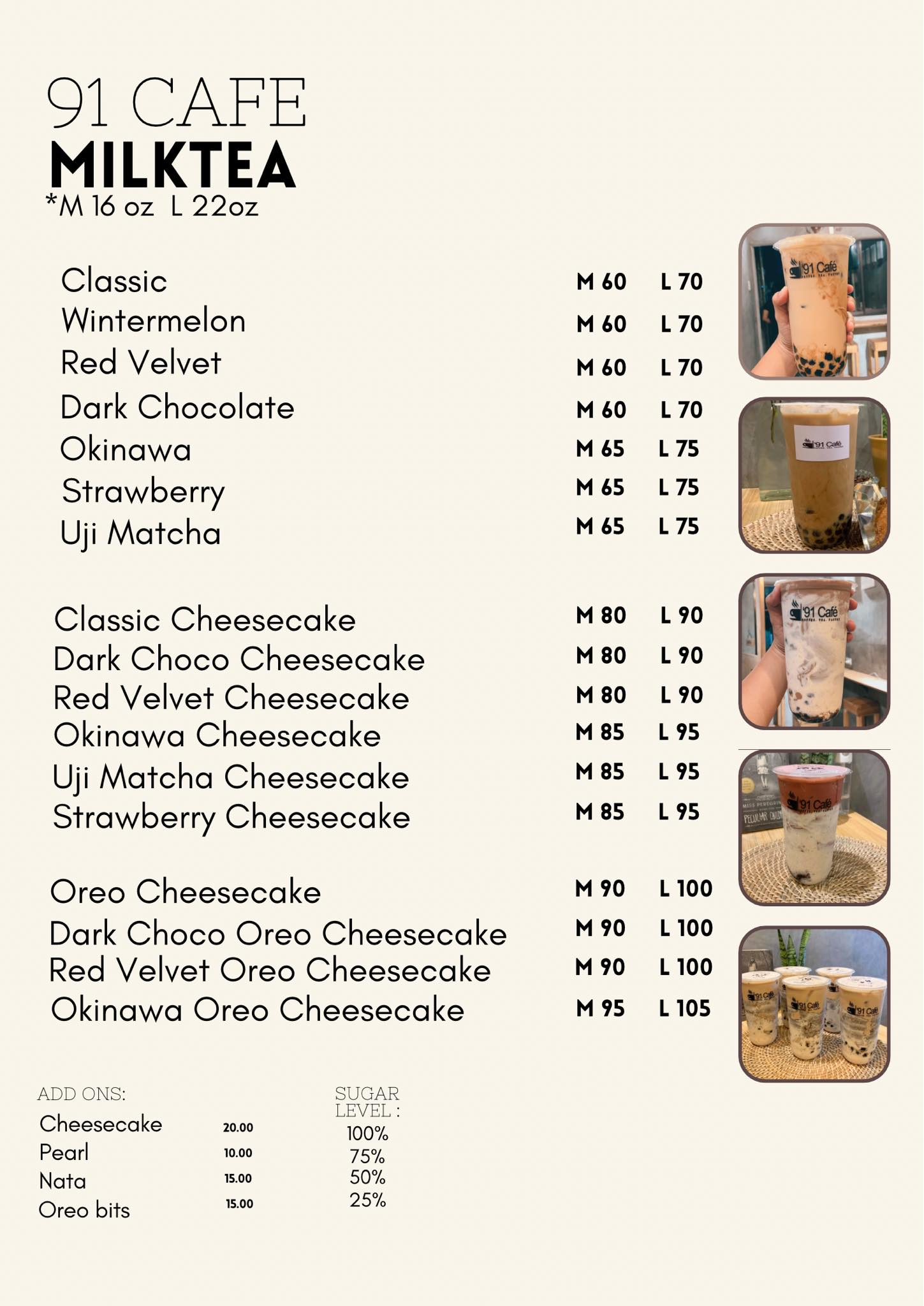 Milktea Menu